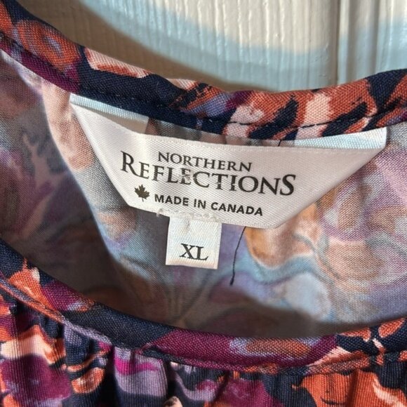 Northern reflection Floral Print Womens Top - Multicolor size XL - Picture 3 of 6